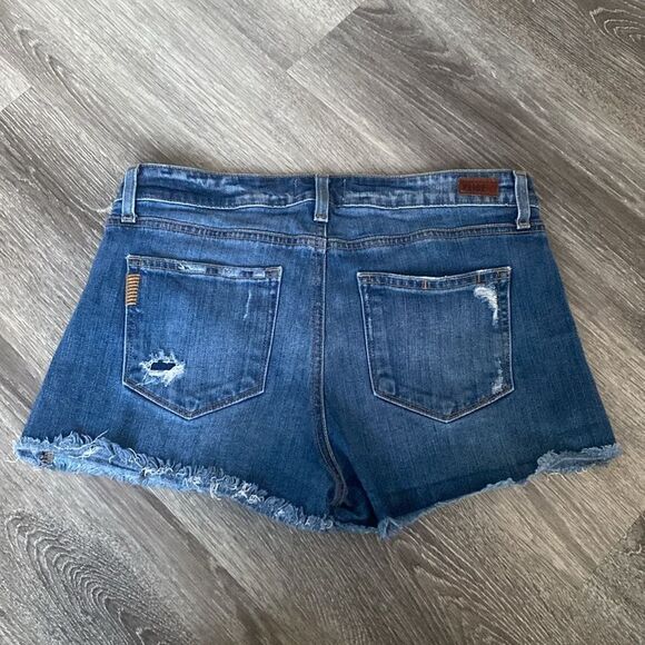 PAIGE Daryn Distressed Denim Shorts sz 28 Spring Break Vacation Beach Coastal - Picture 7 of 15